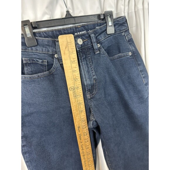 Old Navy O.G. High Rise Straight Leg Jeans Curvy 2 Dark Wash Secret Slim Pockets - Picture 5 of 7